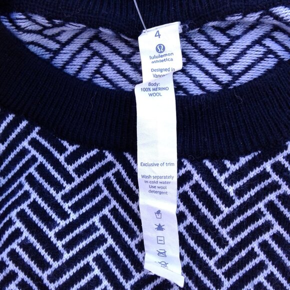 Lululemon Athletica Merino Wool Sweater Sz 1 - Picture 8 of 9